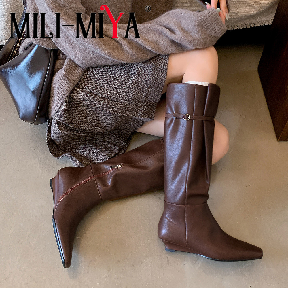 Vintage Fashion Dress - MILI-MIYA New Genuine Leather Fashion Square