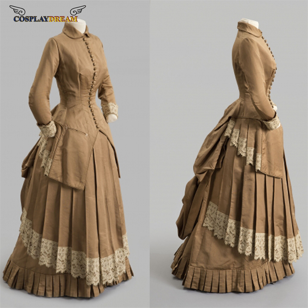 Vintage Fashion Dress - 19th Century Fashion dress Victorian bustle