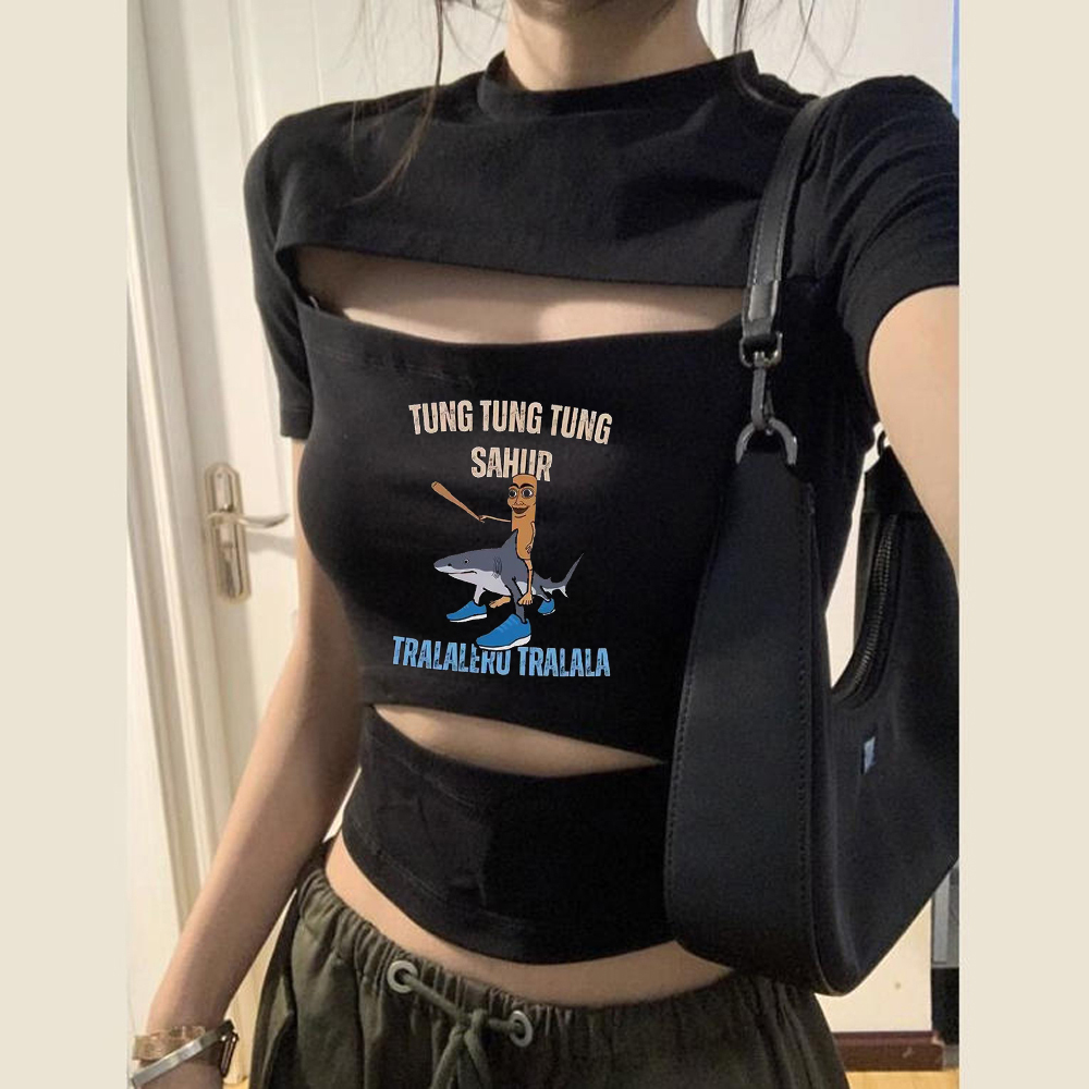 Vintage Fashion For Sale - Tung Tung Sahur crop top women