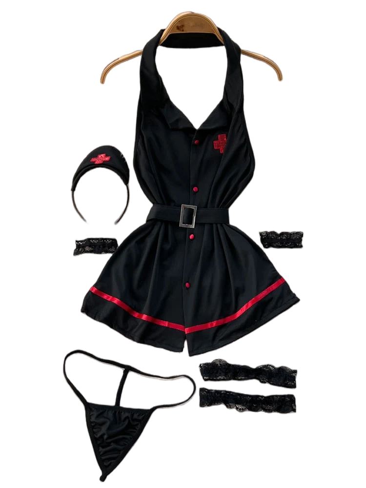 Vintage Fashion Dress - Erotic Fashion Sexy Halter Lingerie Dress