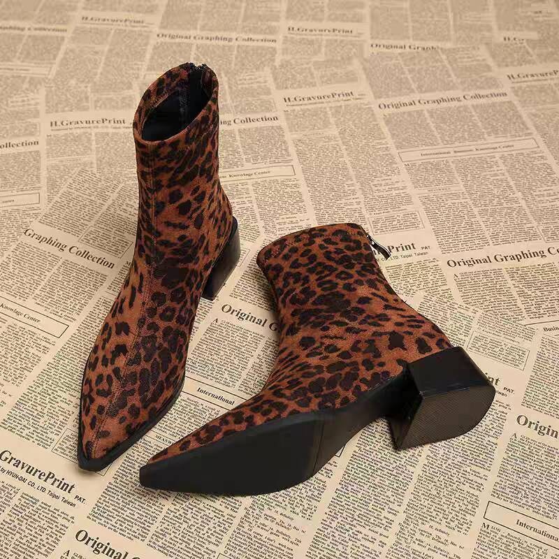 Vintage Fashion Style Female - New Low Heel Women Mordern Ankle