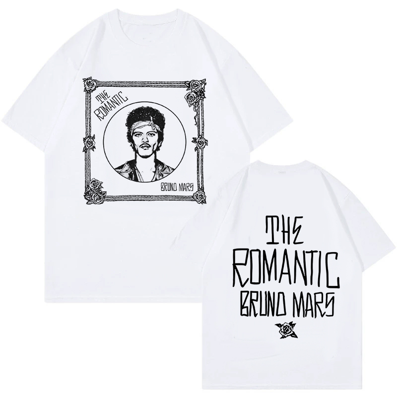 Vintage Fashion Eu - Bruno Mars Print Vintage T-shirt The