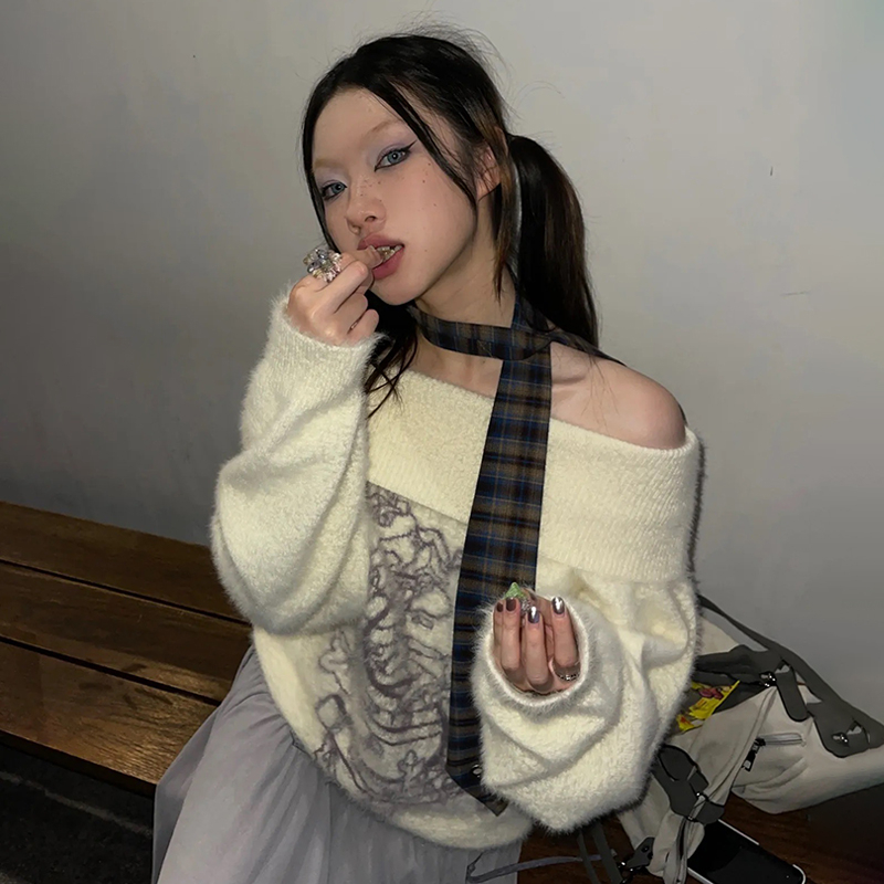 Karrram Japanese Y2k Embroider - đánh giá và giá Turtleneck Knit 90S
