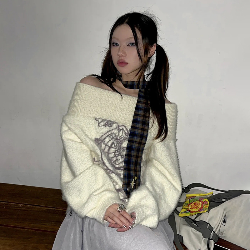 Karrram Japanese Y2k Embroider - đánh giá và giá Turtleneck Knit 90S