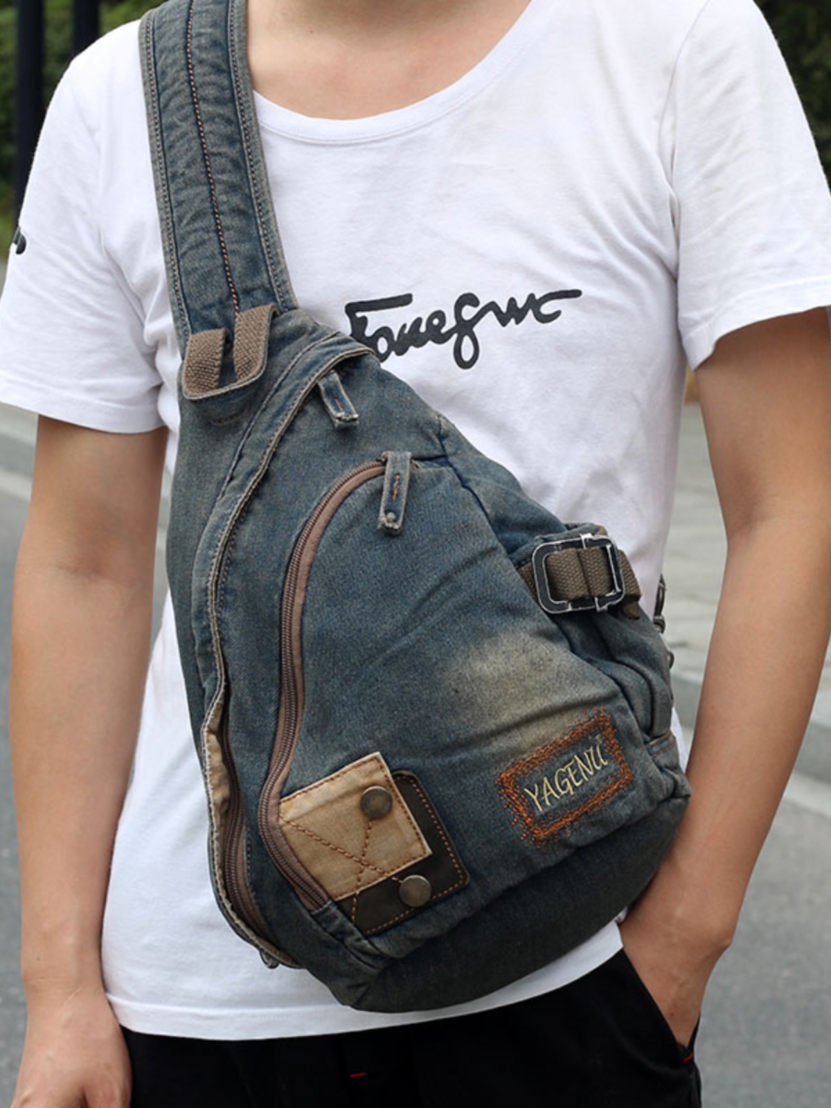 Retro Denim Crossbody Bag Unis - đánh giá và giá Vintage Fashion Model