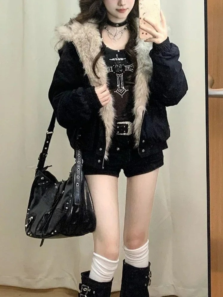 Y2k Gothic Vintage Black Zip U - đánh giá và giá Vintage Fashion Subculture