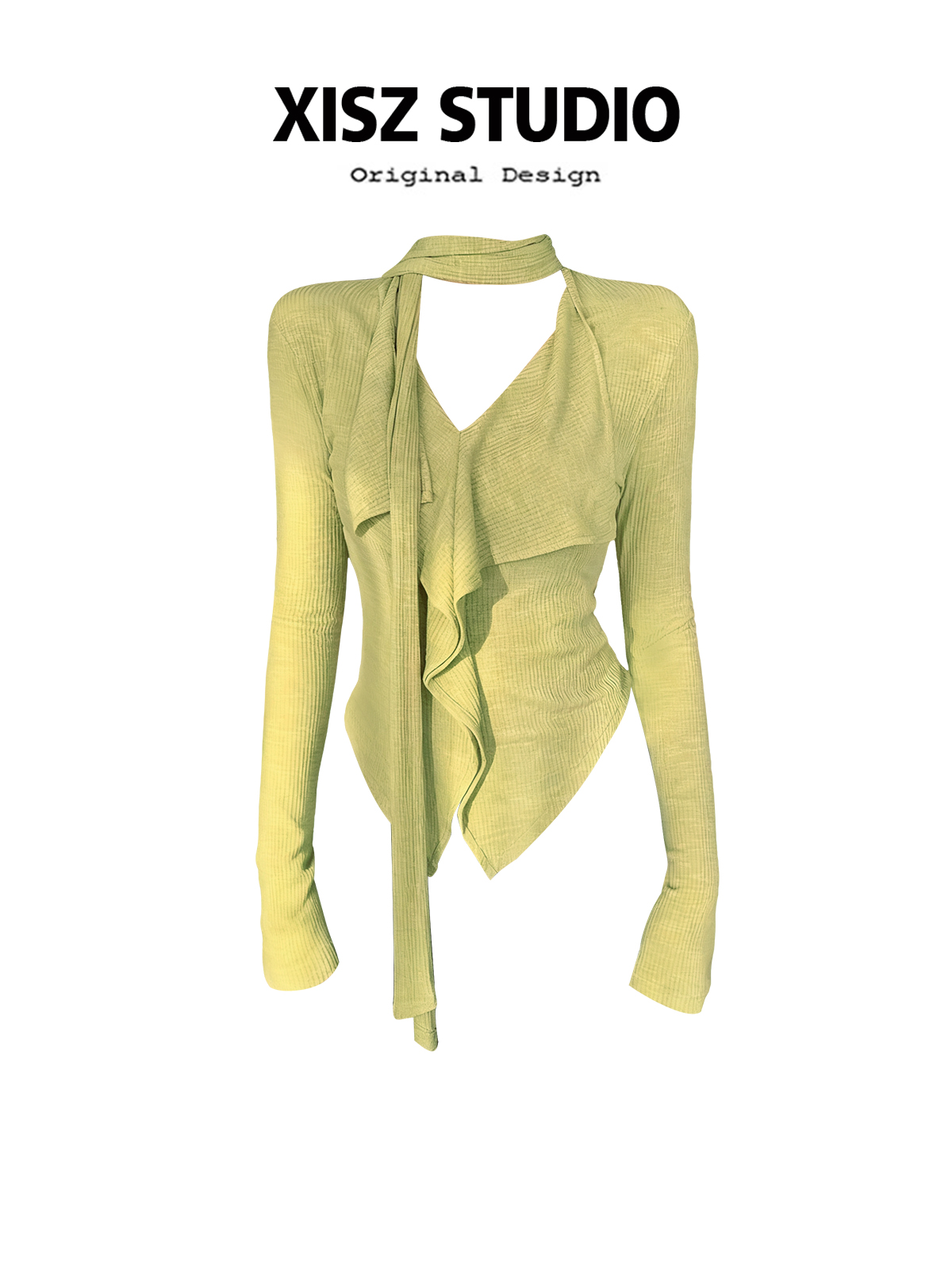 Women Yellow GothicT-shirt Har - đánh giá và giá Turtleneck Knit 90S