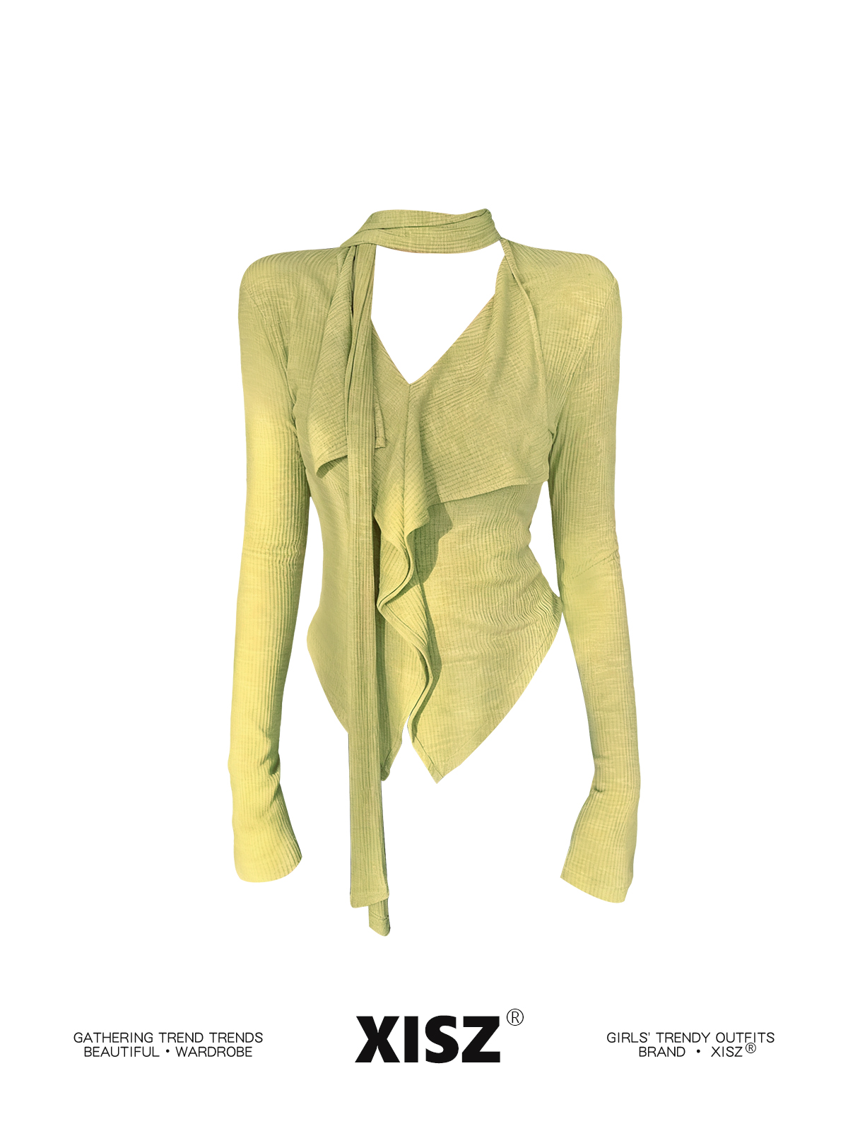 Women Yellow GothicT-shirt Har - đánh giá và giá Turtleneck Knit 90S