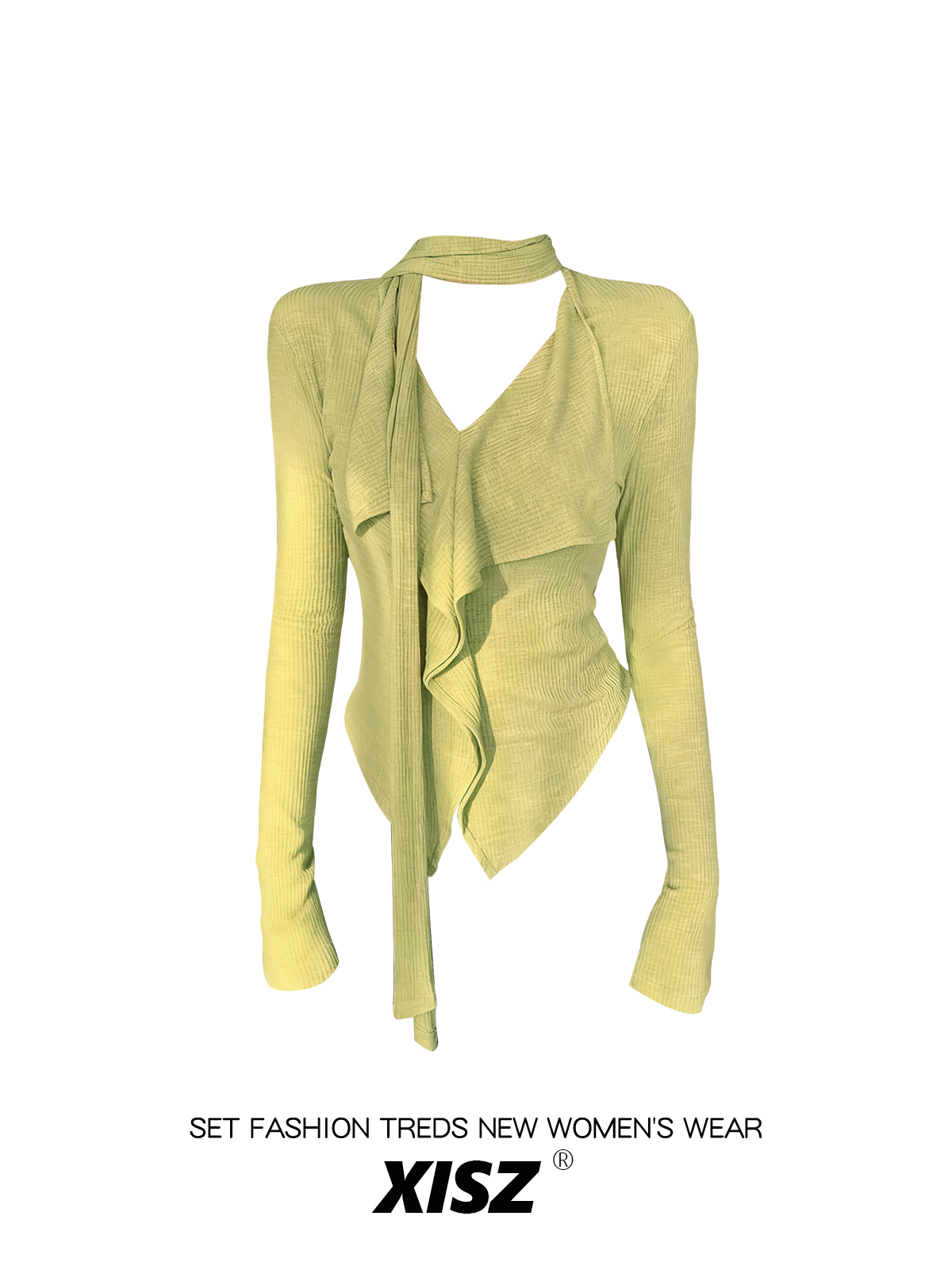 Women Yellow GothicT-shirt Har - đánh giá và giá Turtleneck Knit 90S