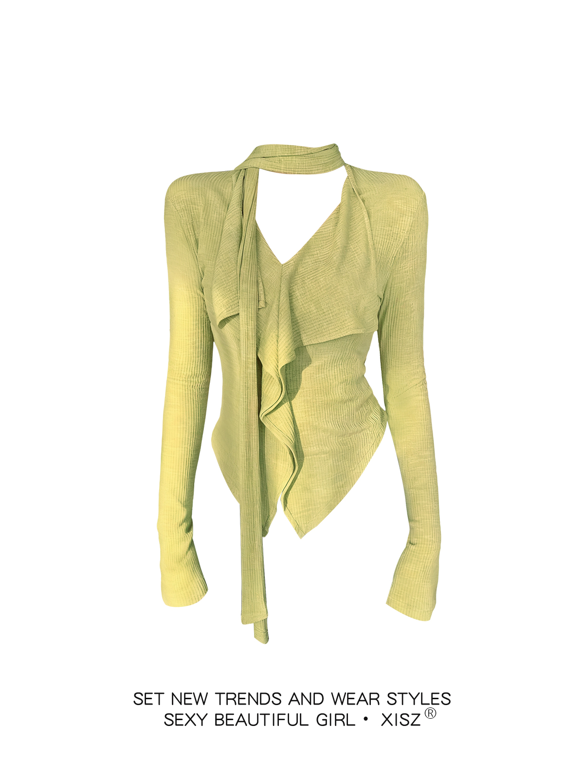 Women Yellow GothicT-shirt Har - đánh giá và giá Turtleneck Knit 90S