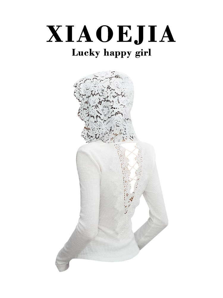 Women White GothicT-shirt Hara - đánh giá và giá Turtleneck Knit 90S