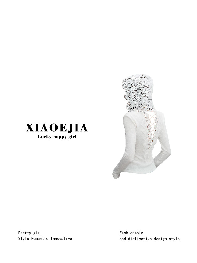 Women White GothicT-shirt Hara - đánh giá và giá Turtleneck Knit 90S