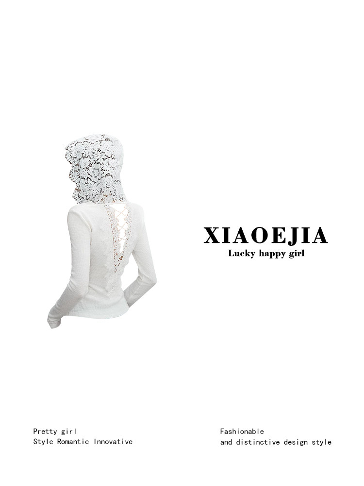 Women White GothicT-shirt Hara - đánh giá và giá Turtleneck Knit 90S