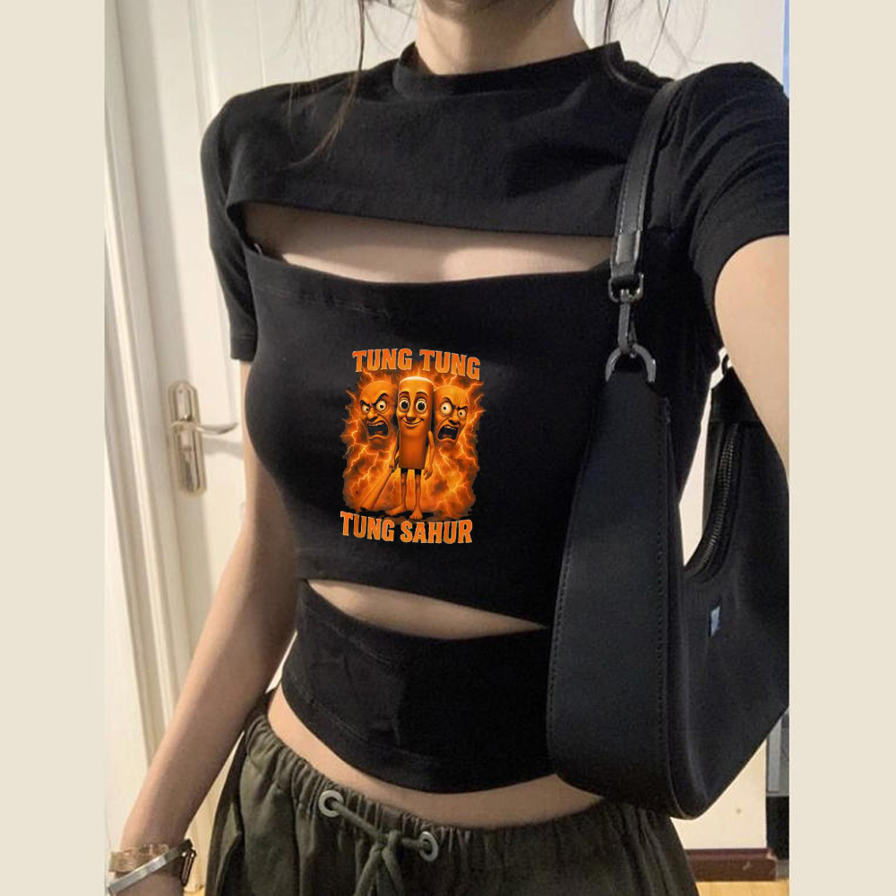 Tung Tung Sahur crop top women - đánh giá và giá Vintage Fashion For Sale