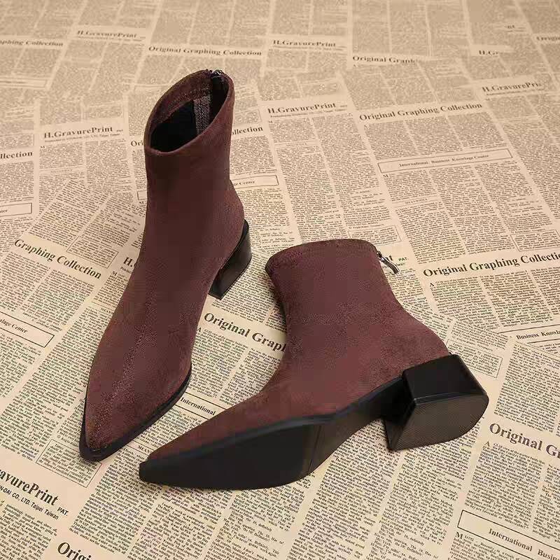 New Low Heel Women Mordern Ank - đánh giá và giá Vintage Fashion Style Female