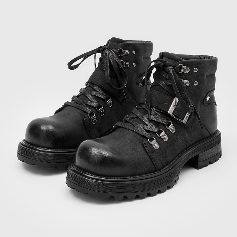 Brand Men Leather Boots Motorc - đánh giá và giá Vintage Fashion Luxury