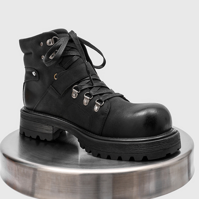 Brand Men Leather Boots Motorc - đánh giá và giá Vintage Fashion Luxury