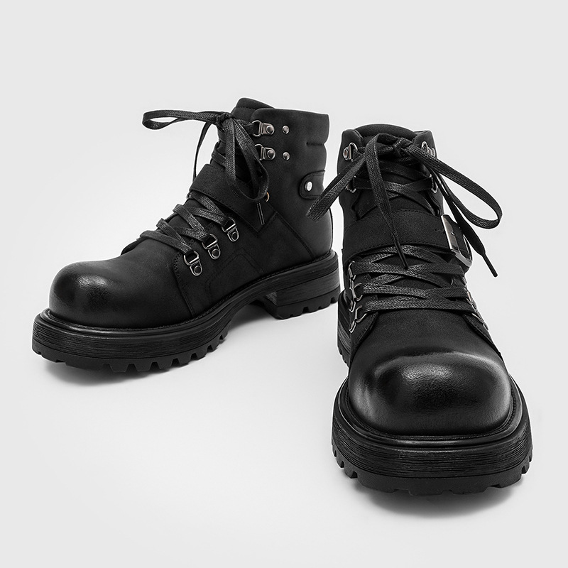 Brand Men Leather Boots Motorc - đánh giá và giá Vintage Fashion Luxury
