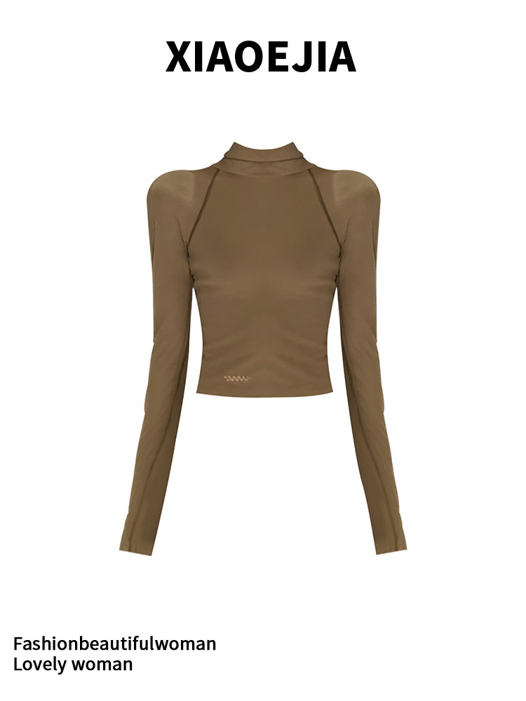 Women Green GothicT-shirt Hara - đánh giá và giá Turtleneck Knit 90S