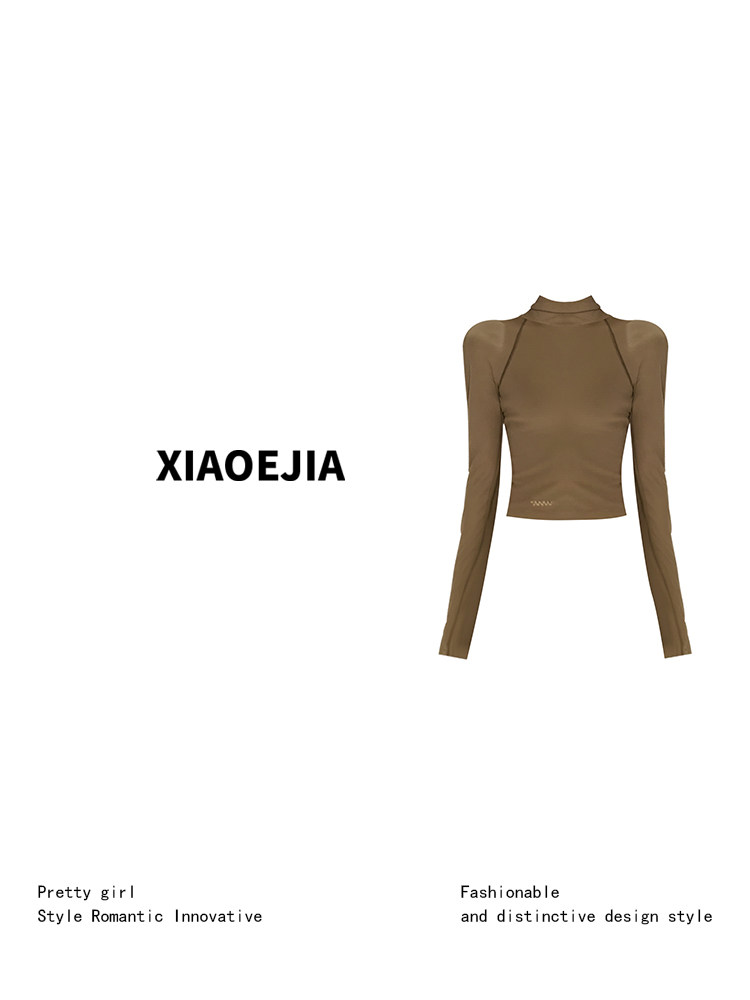 Women Green GothicT-shirt Hara - đánh giá và giá Turtleneck Knit 90S