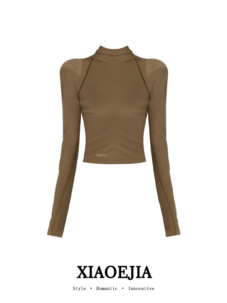 Women Green GothicT-shirt Hara - đánh giá và giá Turtleneck Knit 90S
