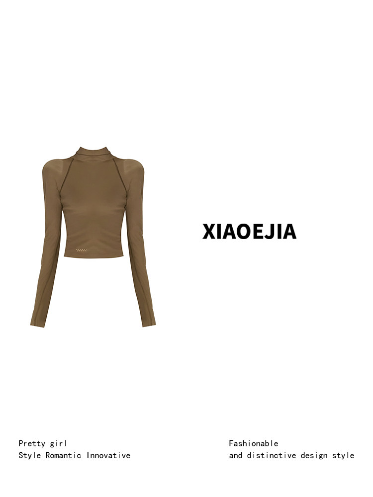 Women Green GothicT-shirt Hara - đánh giá và giá Turtleneck Knit 90S