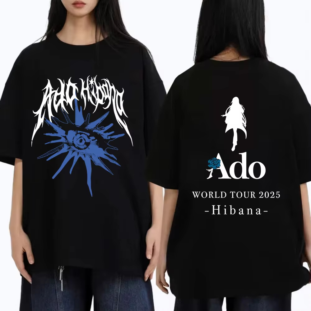 Ado World Tour 2025 Hibana T-s - đánh giá và giá Vintage Fashion Style Female