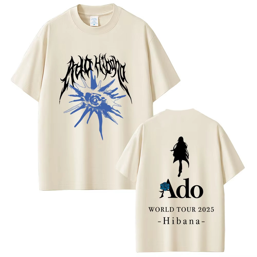 Ado World Tour 2025 Hibana T-s - đánh giá và giá Vintage Fashion Style Female