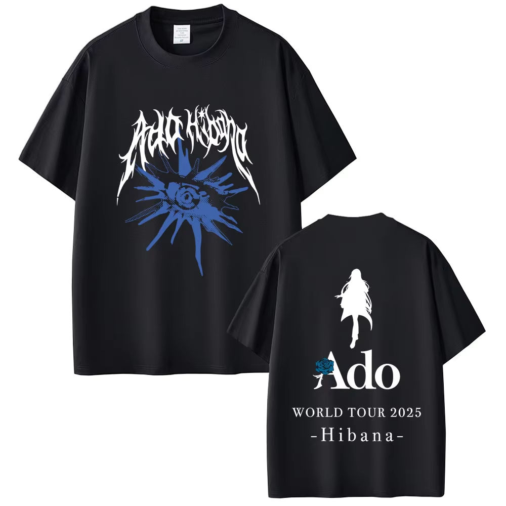 Ado World Tour 2025 Hibana T-s - đánh giá và giá Vintage Fashion Style Female